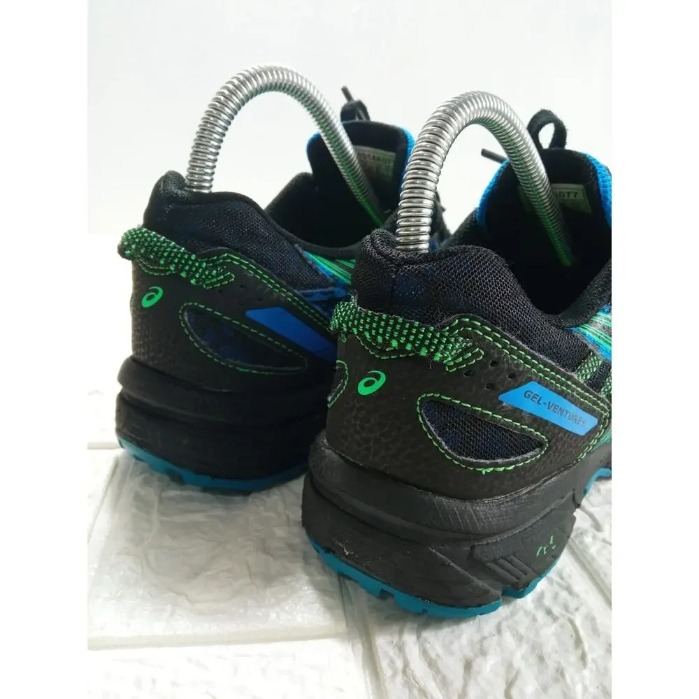 Asics Gel-Venture 6 GS 1014A077 Running Shoes Blue Green Trekking Size 4.5 Y